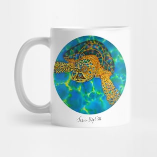 Caribbean unveiled on silk | Opal Sea Turtle Mug